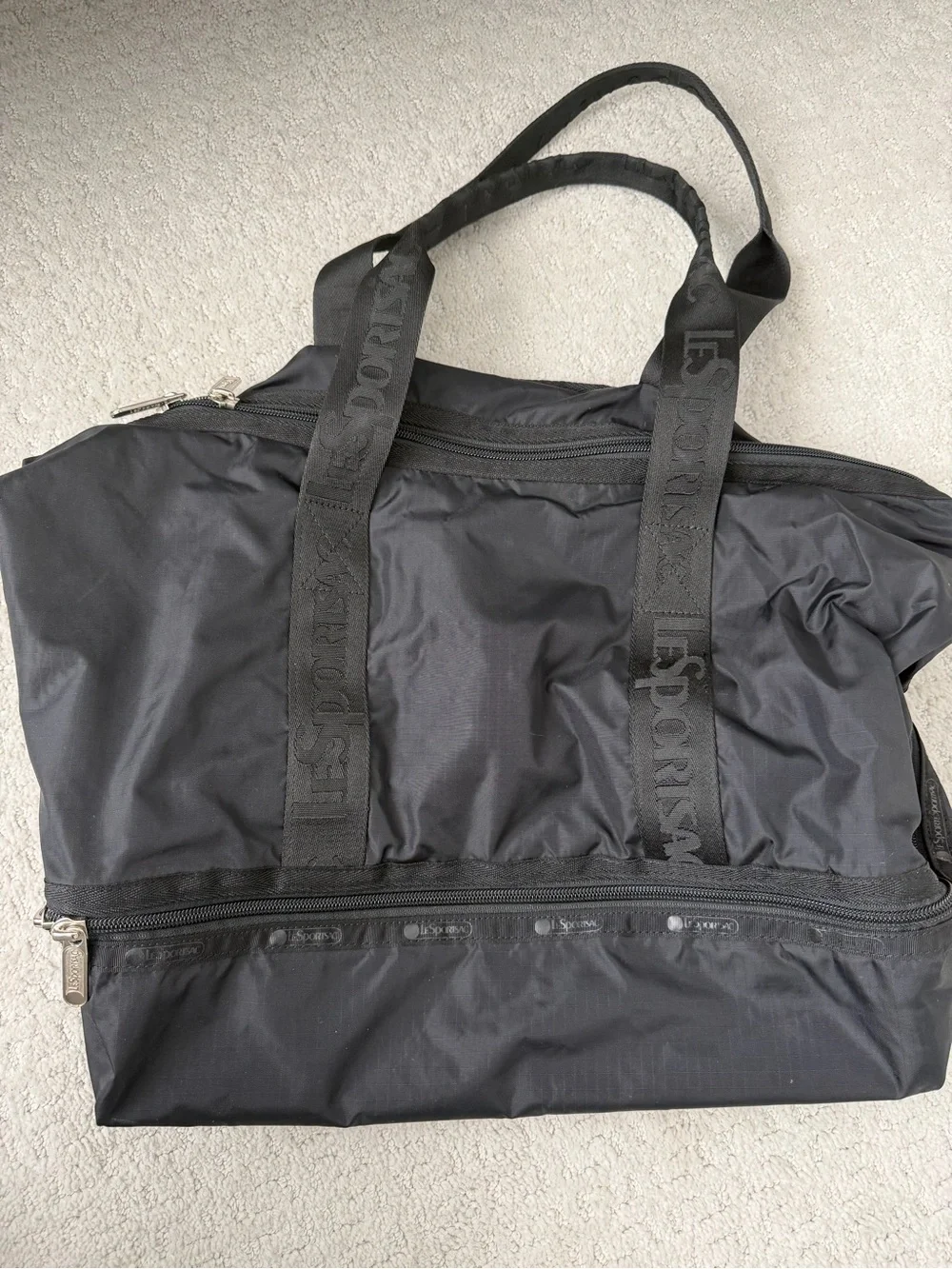 Lesportsac Black Nylon Duffel Bag